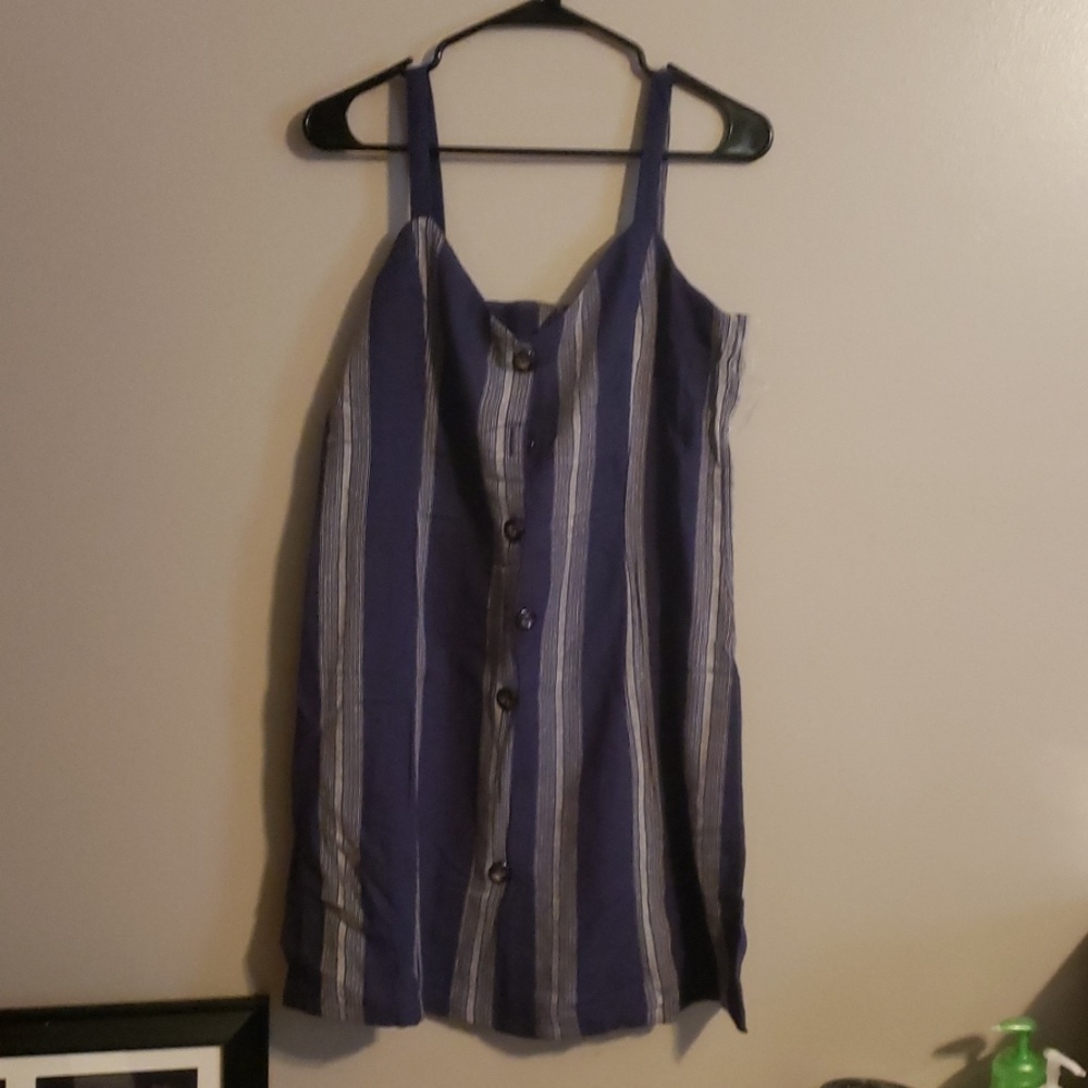 Striped linen dress